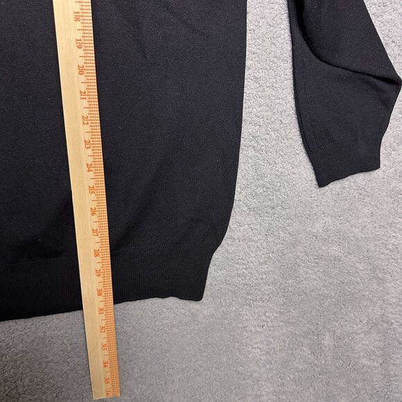 Vintage Y2K Adidas Mens Silk Cashmere Sweater L Pullover Black Golf Minimal - Picture 11 of 11